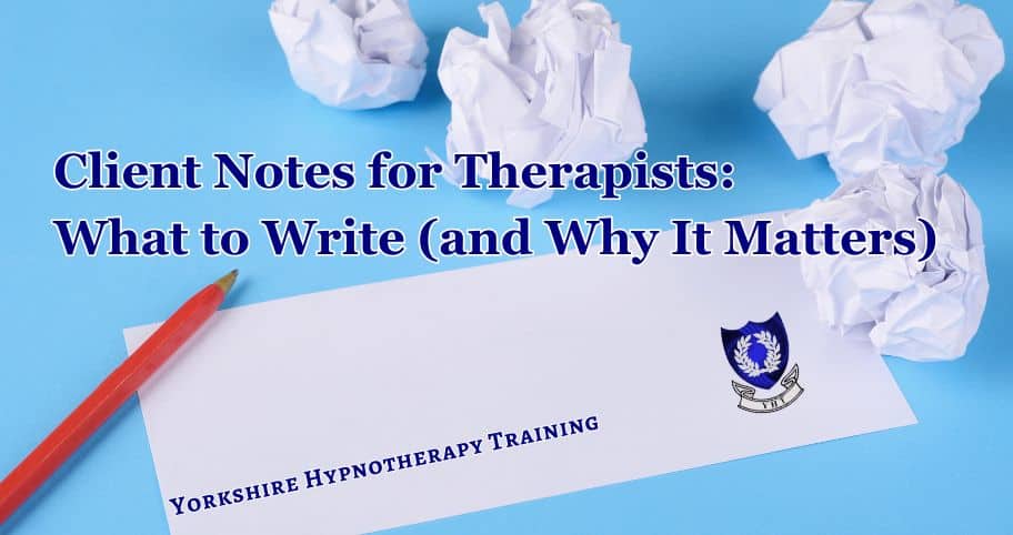 how to write up your therapy client notes