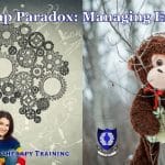 concept image for the chimp paradox, a brain and a toy chimp