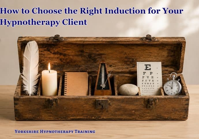A toolbox with various props for hypnotic inductions
