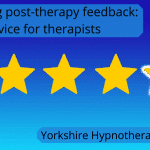 Collecting Post Therapy Feedback: Advice for Therapists a hand choosing a five star rating