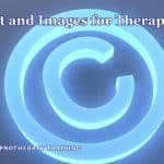 copyright symbol with blog title: copyright and images for therapists