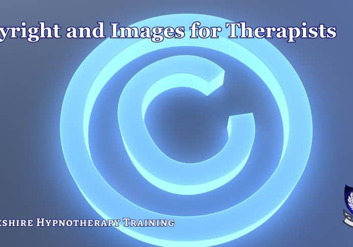 copyright symbol with blog title: copyright and images for therapists