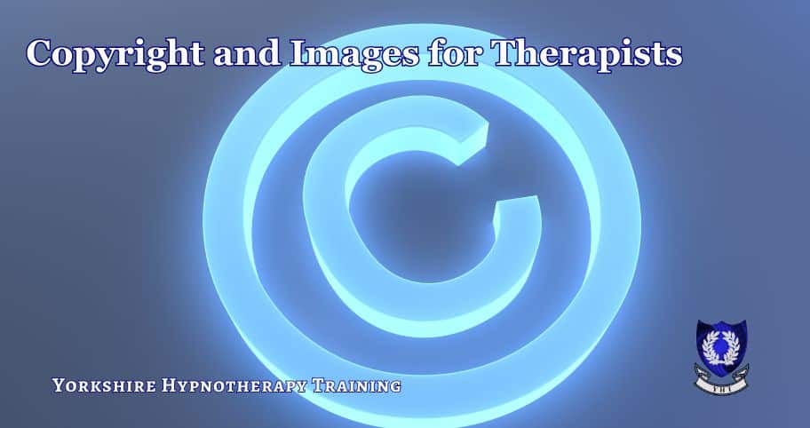 copyright symbol with blog title: copyright and images for therapists