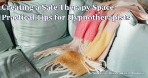 a colourful throw over a comfy therapy room chair