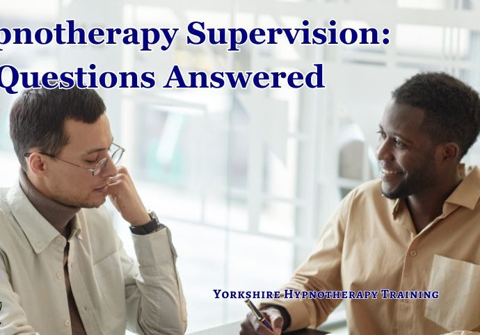 two men talking in a hypnotherapy supervision session