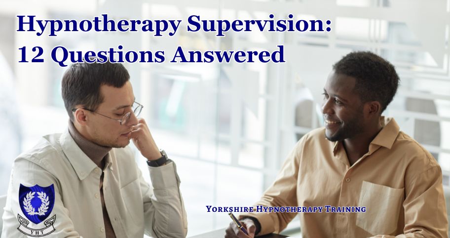 two men talking in a hypnotherapy supervision session