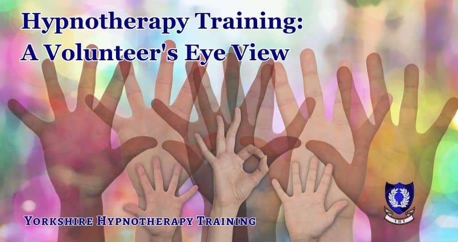 hypnotherapy volunteer hands in the air representing volunteering