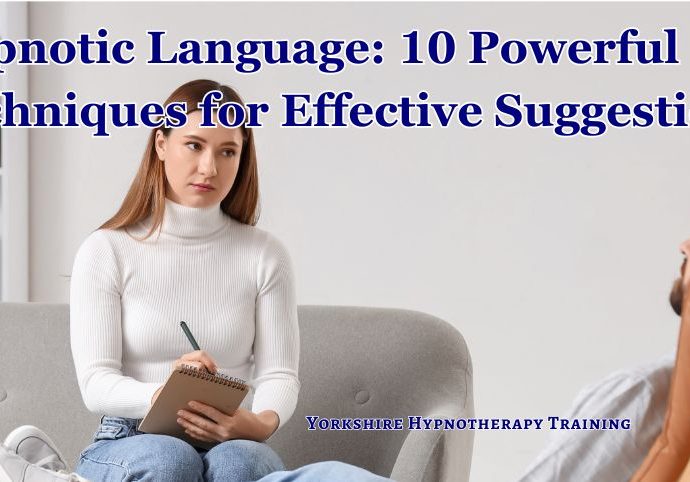 a therapist communicating with a client using hypnotic language