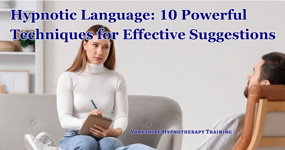 a therapist communicating with a client using hypnotic language