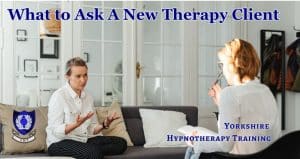 a therapist interviewing a new client