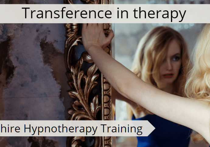 transference in therapy: concept image a woman looking into a mirror