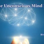 concept image for the unconscious mind: an outline of a brain made of lights and bright connections