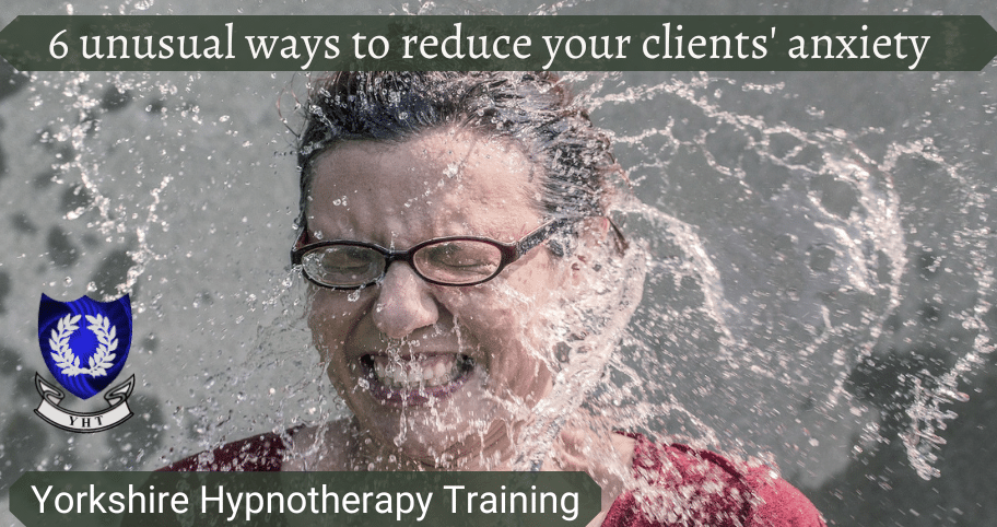 a woman splashing her face with cold water to reduce anxiety