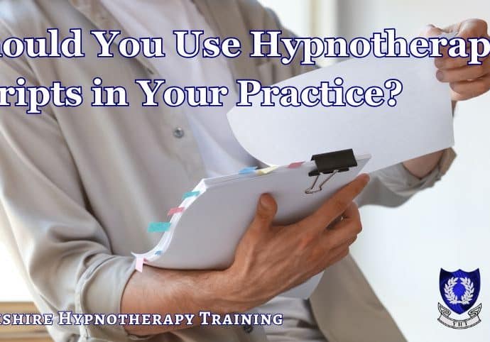 a woman reading a hypnotherapy script