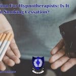 Vaping Cessation For Hypnotherapists: Is It Different from Smoking Cessation? A close up of a man's hands holding cigarettes in one hand and a vape device in the other. Vaping Cessation For Hypnotherapists
